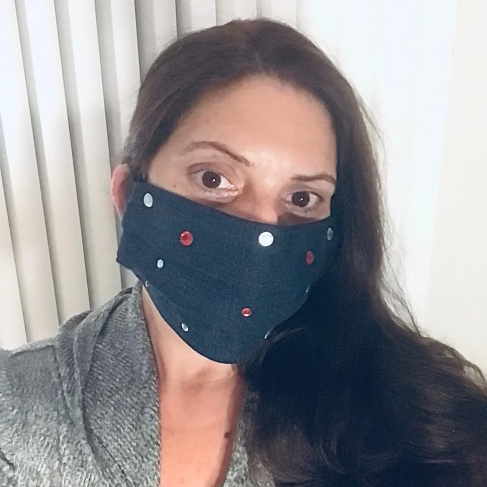 😷ONLY TWO LEFT! DENIM BLING FACE MASKS